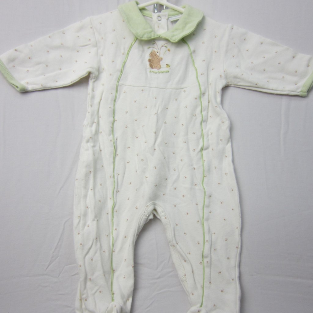Rene Rofe Baby Footies Outfit 6-9m Combed Cotton Bear Friends
